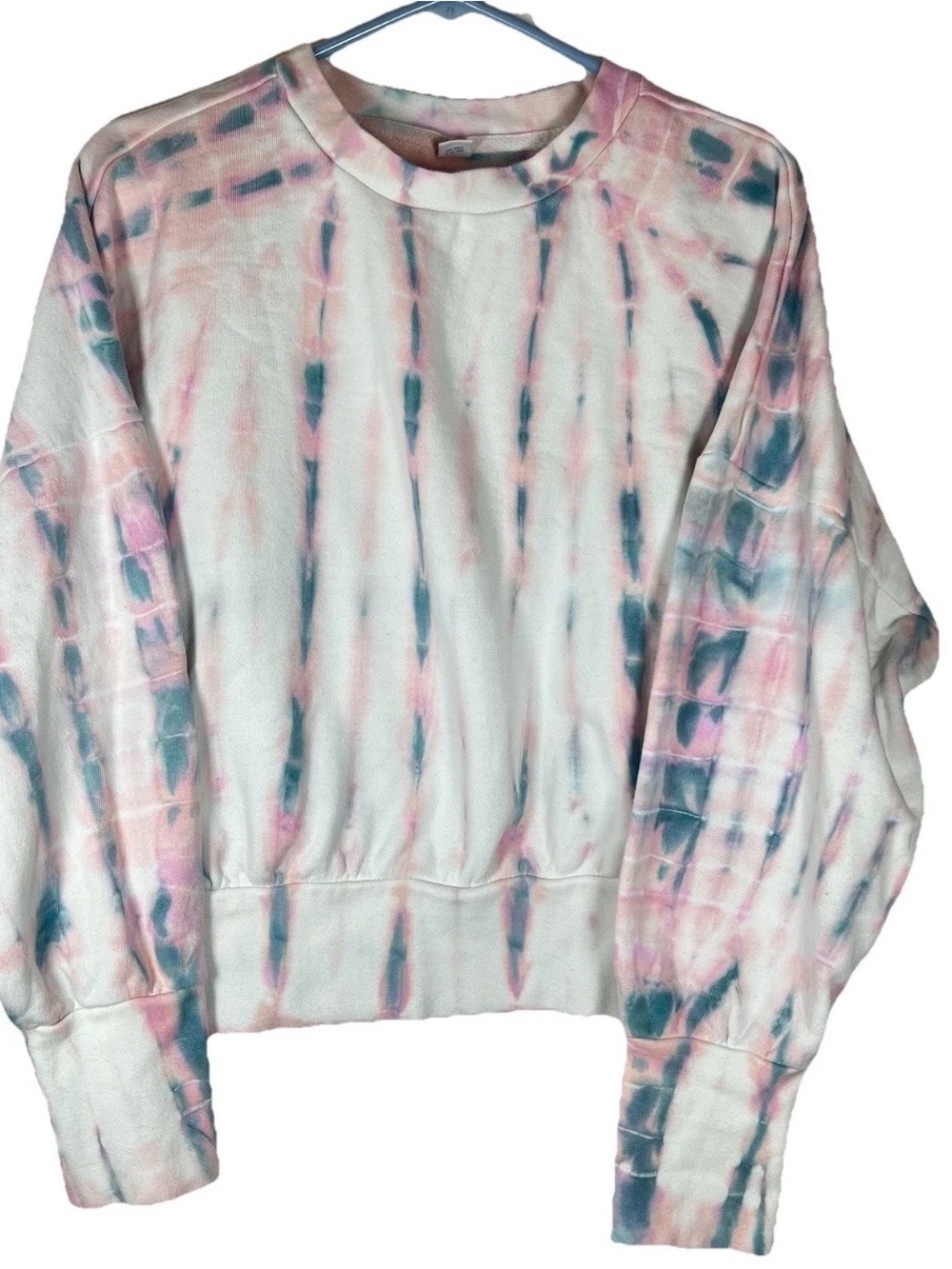 Old Navy Junior Womens Cropped Tie Dye Crew Neck Baggy Sweater Sz L